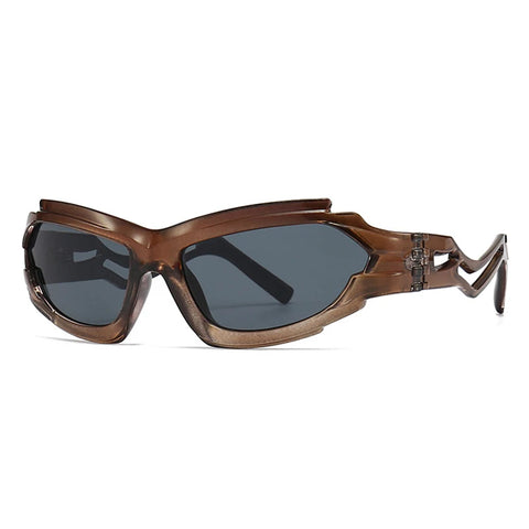 SHAUNA Irregular Cat-Eye Sunglasses – Unique Hollow-Leg UV400 Unisex Luxury Shades