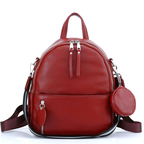 Zency Soft Cowhide Leather Backpack - Timeless Elegance for Everyday Adventures