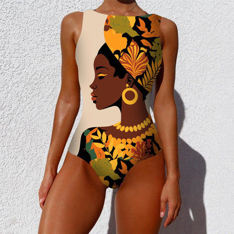 Capri Bloom Lace-Up One-Piece – Push-Up Floral Badpak voor Dames