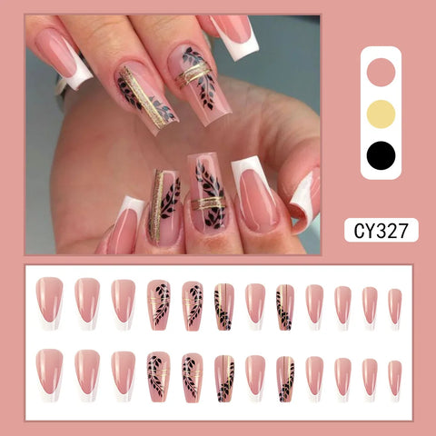 VITAGWX French False Nails - Diamond Glitter Press-On Nail Tips