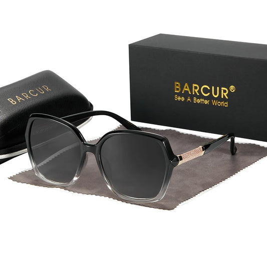 BARCUR Gradient Polarized Zonnebril – UV400 Modieuze Zonnebrillen voor Dames