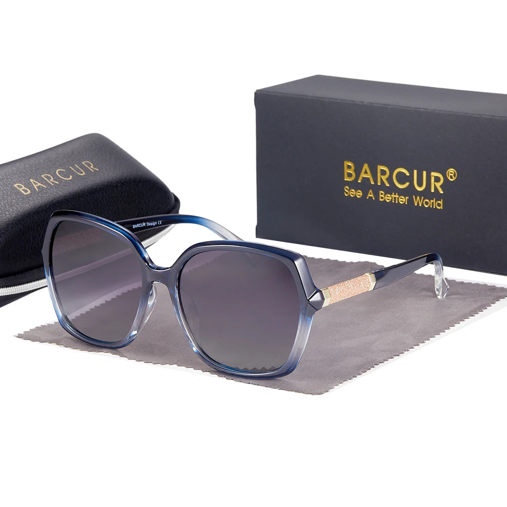 BARCUR Gradient Polarized Zonnebril – UV400 Modieuze Zonnebrillen voor Dames
