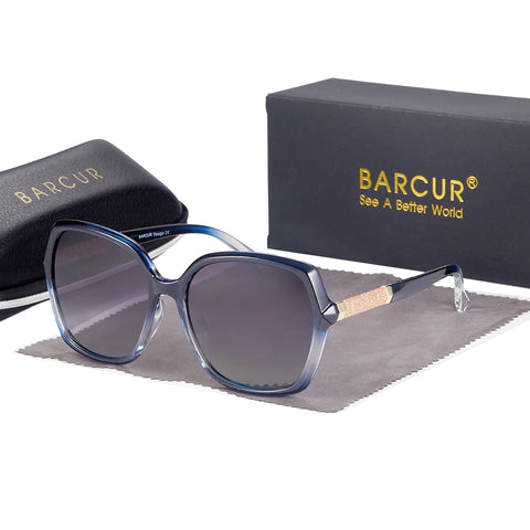 BARCUR Gradient Polarized Zonnebril – UV400 Modieuze Zonnebrillen voor Dames