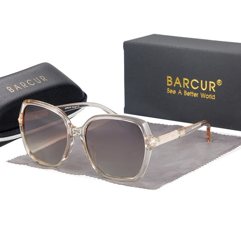 BARCUR Gradient Polarized Zonnebril – UV400 Modieuze Zonnebrillen voor Dames