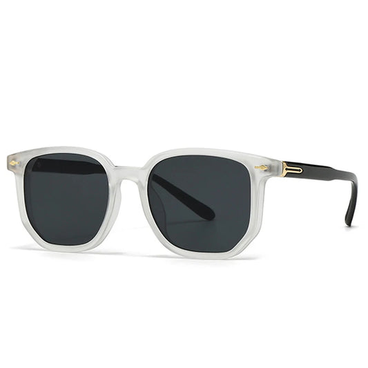 SHAUNA Polygon Square Gradient Zonnebril – Vintage Rivet UV400 Unisex Zonnebrillen