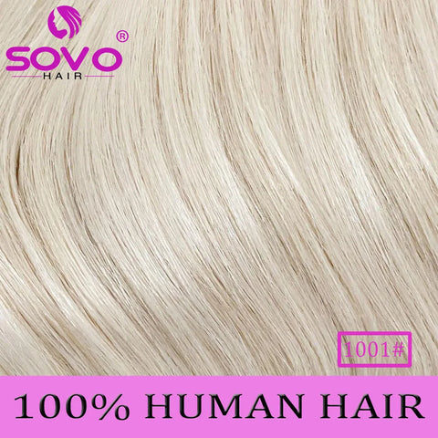 160g Clip In Human Hair Extensions - Blonde Chocolate Brown Ombre