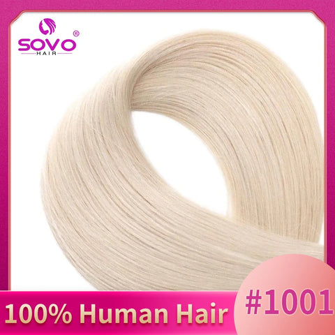 V-Shape Clip In Hair Extensions 100% Human Hair