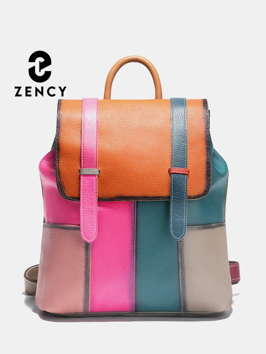 Zency Women's Stylish Genuine Leather Backpack