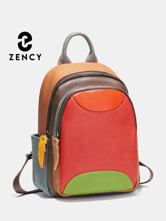 Zency Genuine Leather Women's Stylish Laptop Backpack