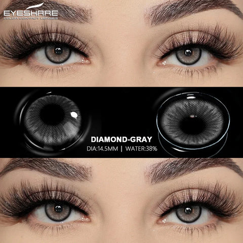 EYESHARE Natural Gray Colored Contact Lenses