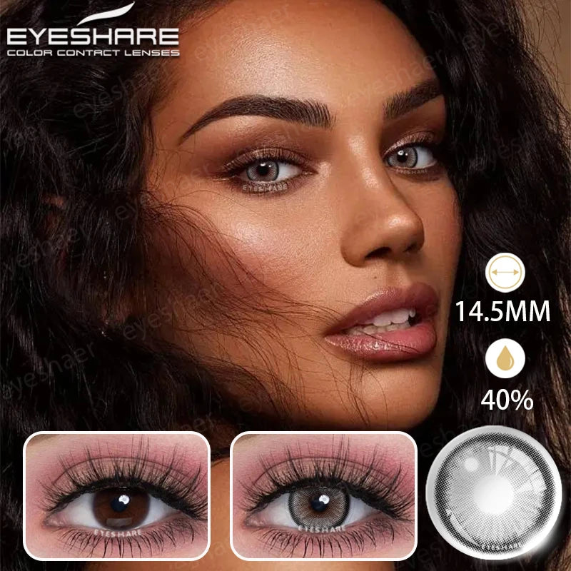 EYESHARE Natural Gray Contact Lenses - Yearly Fashion