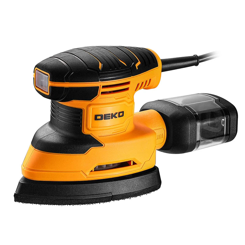 DEKO 220V Electric Mouse Sander – 13,000 RPM with 3 Pads & 12 Sandpapers for Woodworking