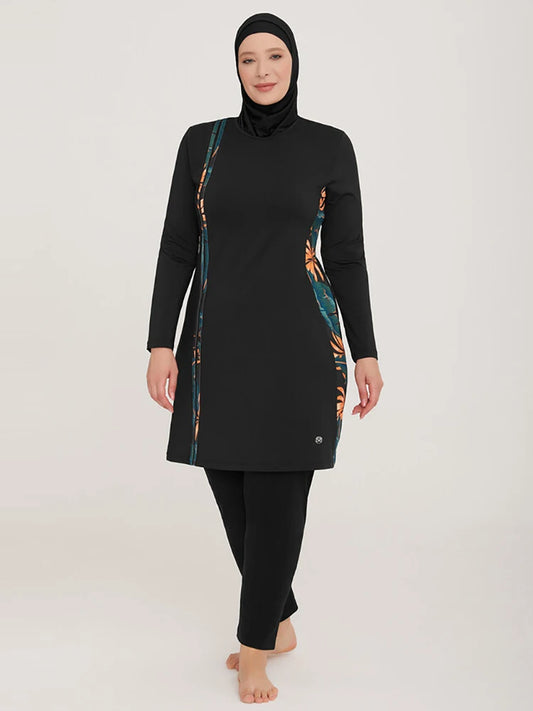3-Piece Sporty Modest Burkini Swim Set (No Built-in Bra)