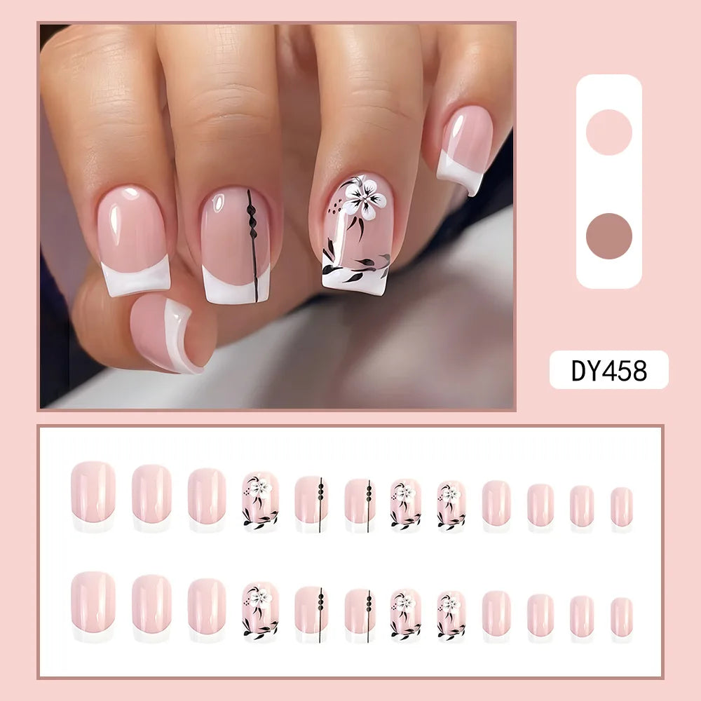 VITAGWX French False Nails - Diamond Glitter Press-On Nail Tips