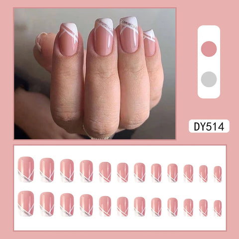 VITAGWX French False Nails - Diamond Glitter Press-On Nail Tips