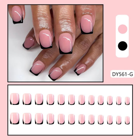 VITAGWX French False Nails - Diamond Glitter Press-On Nail Tips