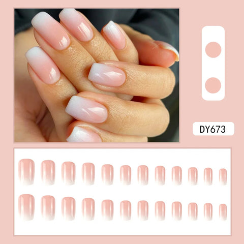 VITAGWX French False Nails - Diamond Glitter Press-On Nail Tips