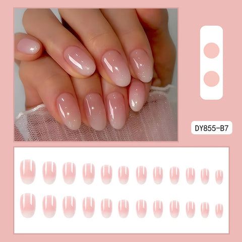 VITAGWX French False Nails - Diamond Glitter Press-On Nail Tips