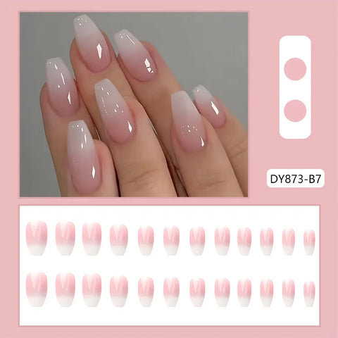 VITAGWX French False Nails - Diamond Glitter Press-On Nail Tips