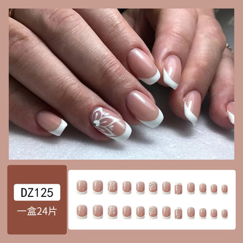 VITAGWX French False Nails - Diamond Glitter Press-On Nail Tips
