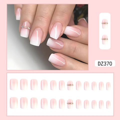 VITAGWX French False Nails - Diamond Glitter Press-On Nail Tips