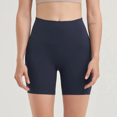 SOISOU Ribstof Yoga Shorts met Hoge Taille voor Dames