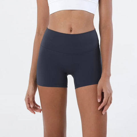 SOISOU Dames Nylon Gym Shorts met Hoge Taille