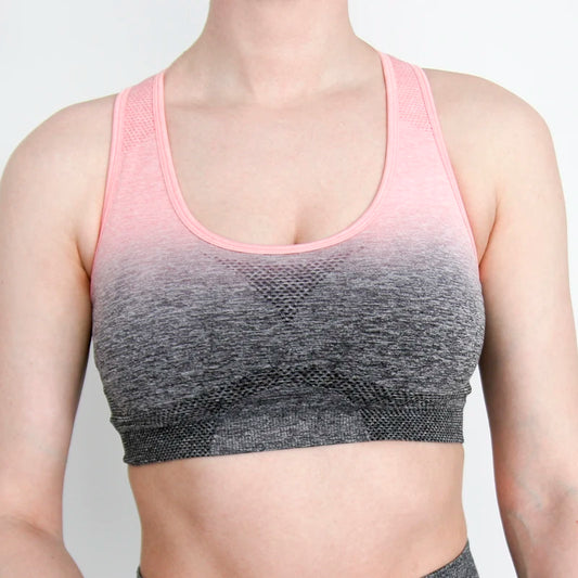 Nepoagym Women's Full Coverage Racerback Sports Bra