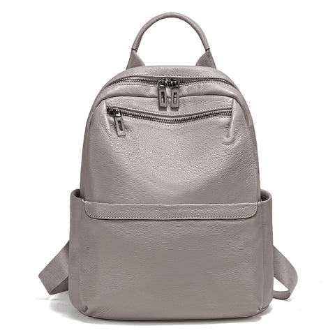 Zency Women's Soft Leather Backpack: Luxury Travel Rucksack with Large Capacity