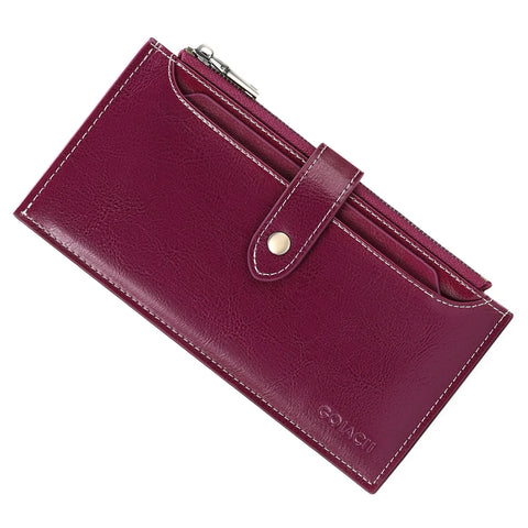 Zency Genuine Leather Wallet Card Case for Women