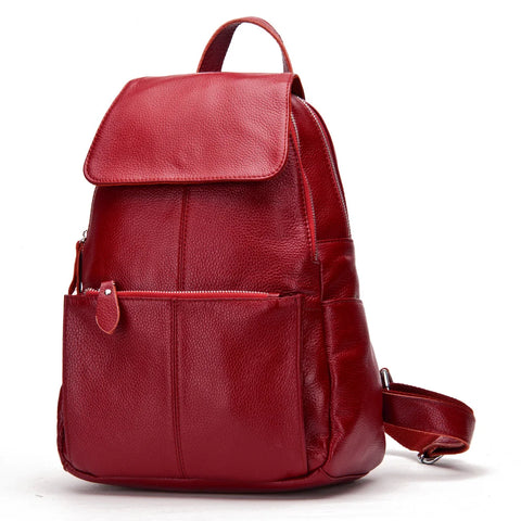 Zency Genuine Leather Women's Backpack - Designer Travel Knapsack