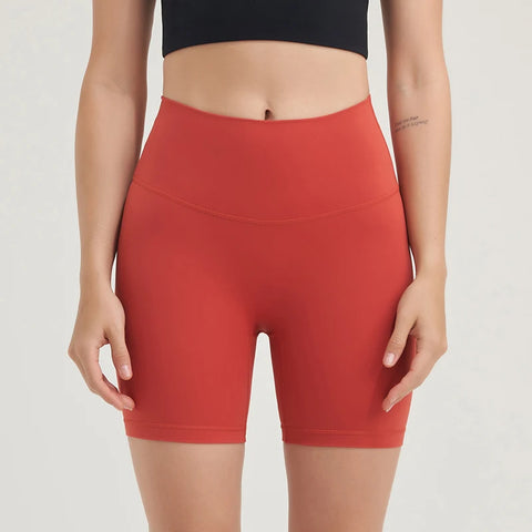 SOISOU Ribstof Yoga Shorts met Hoge Taille voor Dames