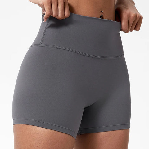 Hearuisavy High-Waist Butt-Lift Sports Shorts – Slim-Fit Yoga, Gym & Cycling Shorts for Women