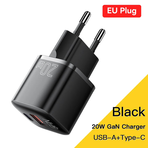 Essager 20W GaN USB-C Charger - PD Fast Charging for iPhone 15/14/13/12 Pro Max, Mini & iPad