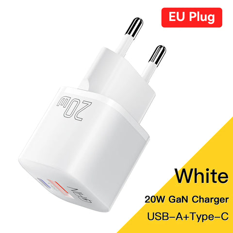 Essager 20W GaN USB-C Fast Charger with PD & QC 3.0 for iPhone 14/13/12/11 Pro Max, Mini & iPad