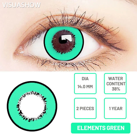 VISUASHOW Elements Blue Yearly Cosplay Contacts