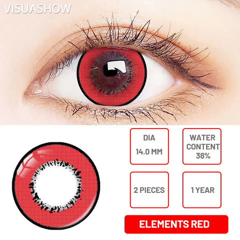 VISUASHOW Elements Blue Yearly Cosplay Contacts