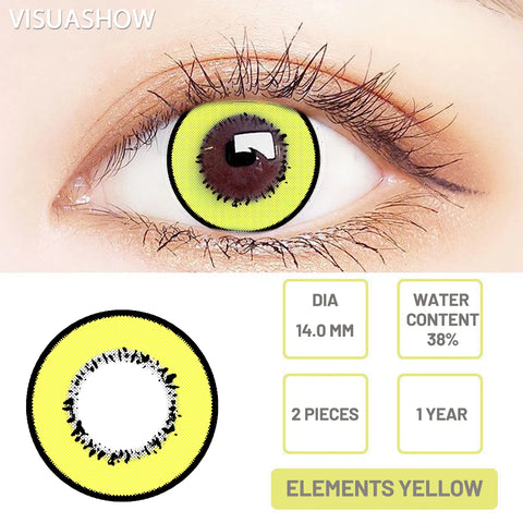 VISUASHOW Elements Blue Yearly Cosplay Contacts