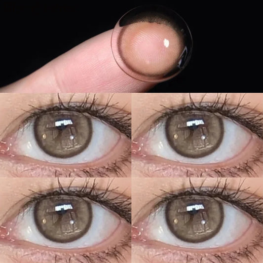 Bio-essence 1 Pair Natural Brown Colored Contact Lenses