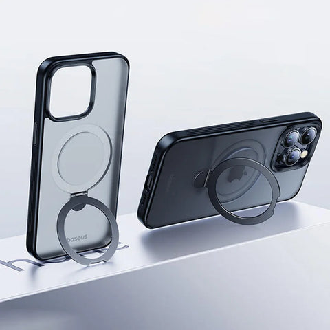 Baseus Magnetic Stand Case for iPhone 16/15/14/13 Pro Max - 180° Adjustable Kickstand & Magnetic Charging