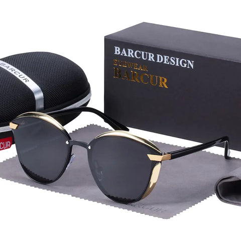 BARCUR Luxe ronde gepolariseerde zonnebril - UV400 dameszonnebril