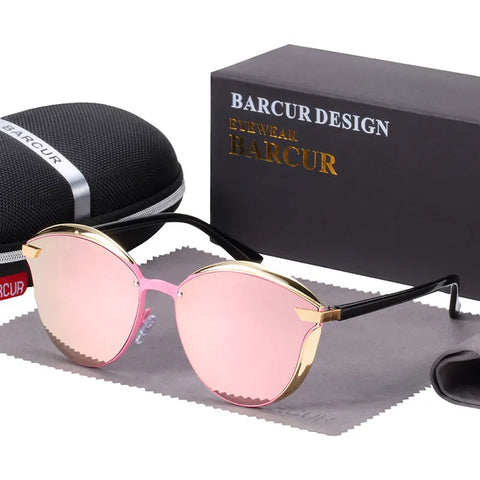 BARCUR Luxe ronde gepolariseerde zonnebril - UV400 dameszonnebril