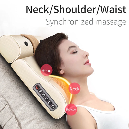 Jinkairui Neck Massage Pillow - Cervical Traction & Hot Compress