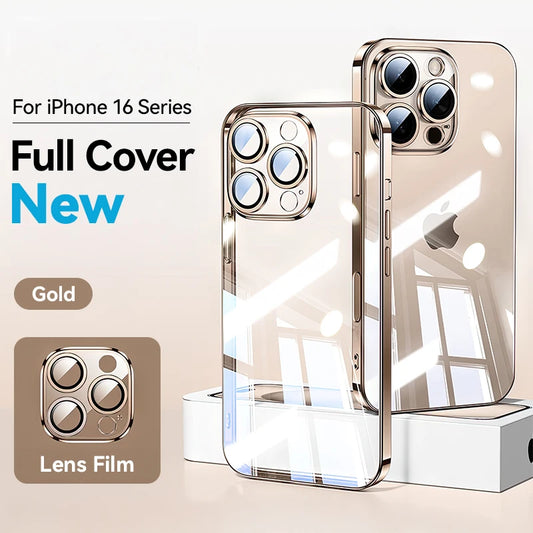 Joyroom Transparent Soft Case for iPhone 16 Pro Max - Shockproof with Lens Protection