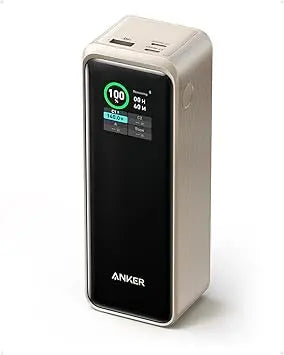 Anker Prime 27650mAh Power Bank – 250W 3-Port Travel Charger with App