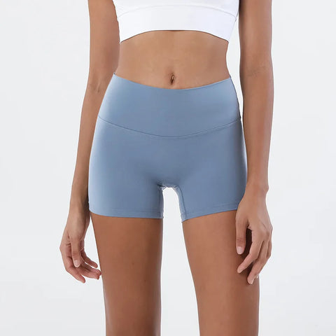 SOISOU Nylon Gym Shorts voor Dames – Ademende Fiets- &amp; Yoga Shorts met Hoge Taille (2-pack)