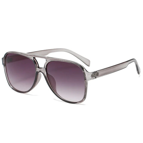 Retro ovale pilotenzonnebril – zwart, blauw, luipaard en geel UV400 unisex strandzonnebril