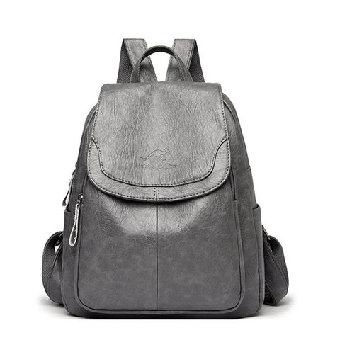 Stylish Large Capacity Leather Backpack Purse for Women