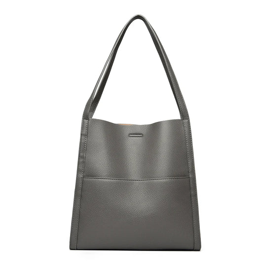 100% Cow Leather Handbag - Genuine Leather Shoulder Bag