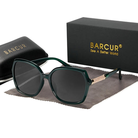 BARCUR Gradient Polarized Zonnebril – UV400 Modieuze Zonnebrillen voor Dames
